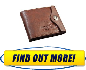 Zmart Mens Leather Brown Credit/ID Card Holder Bifold Wallet Examining